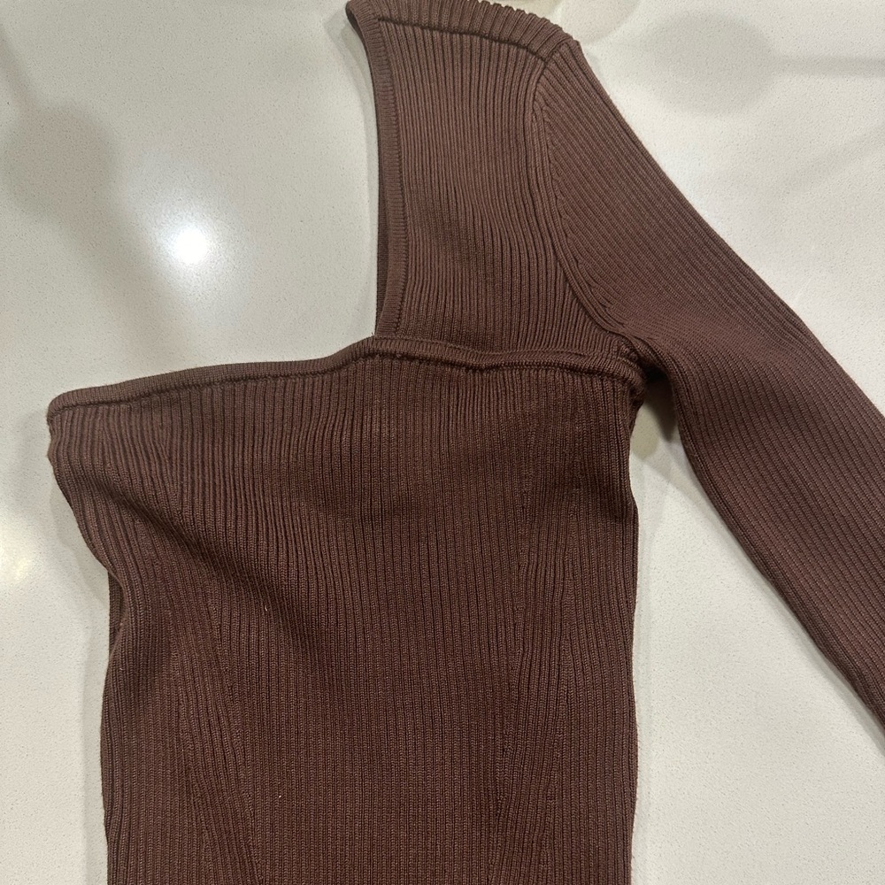 Abercrombie asymmetrical ribbed top